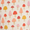 Pattern of colorful mushrooms with polka dot caps on a beige background
